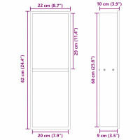 Produktbild för Dusch Nisch Silver 60 x 20 x 9,5 cm Rostfritt stål