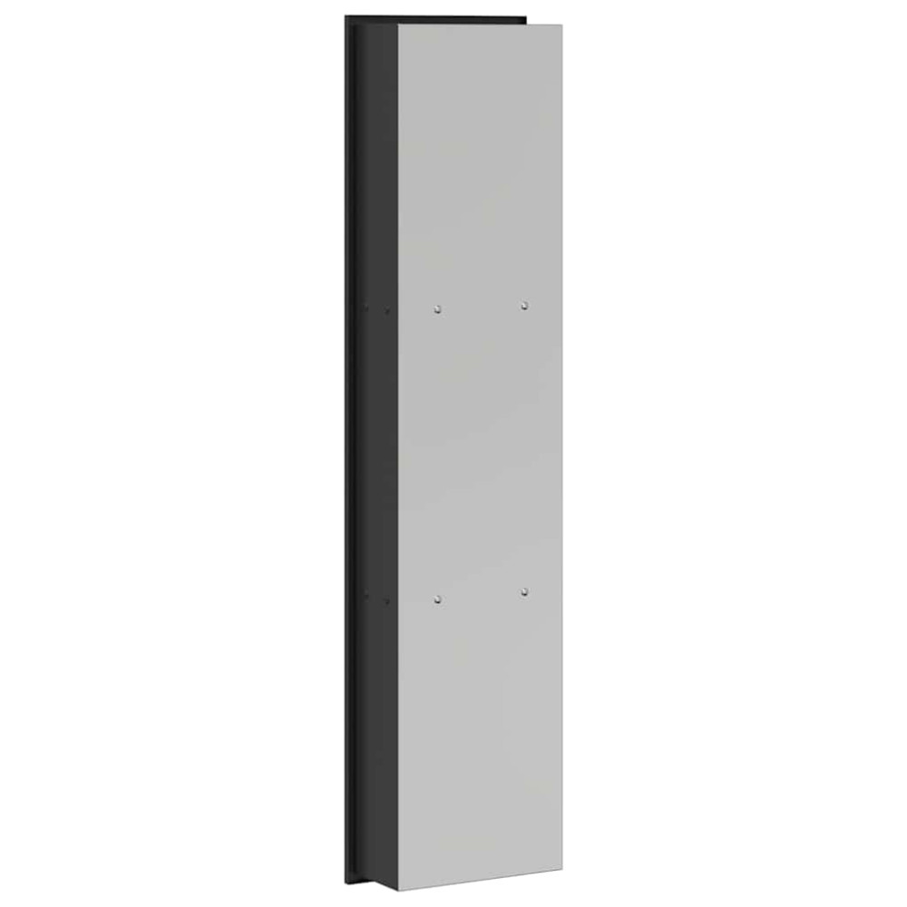 Produktbild för Dusch Nisch Svart 90 x 20 x 9,5 cm Rostfritt stål