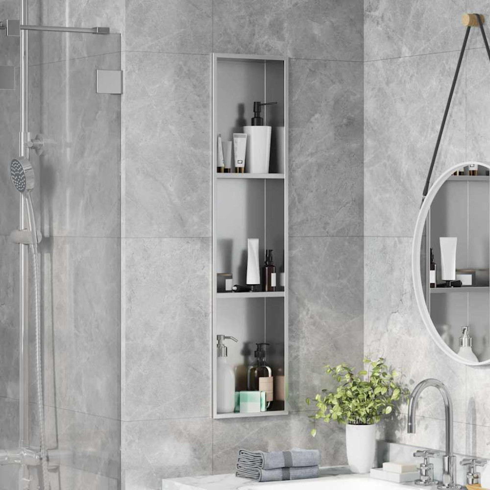 Produktbild för Dusch Nisch Silver 90 x 20 x 9,5 cm Rostfritt stål