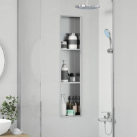 Produktbild för Dusch Nisch Silver 90 x 20 x 9,5 cm Rostfritt stål