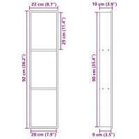 Produktbild för Dusch Nisch Silver 90 x 20 x 9,5 cm Rostfritt stål
