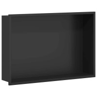 Produktbild för Dusch Nisch Svart 45 x 30 x 9,5 cm Rostfritt stål
