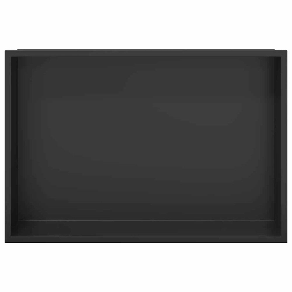 Produktbild för Dusch Nisch Svart 45 x 30 x 9,5 cm Rostfritt stål