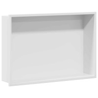 Produktbild för Dusch Nisch Vit 45 x 30 x 9,5 cm Rostfritt stål