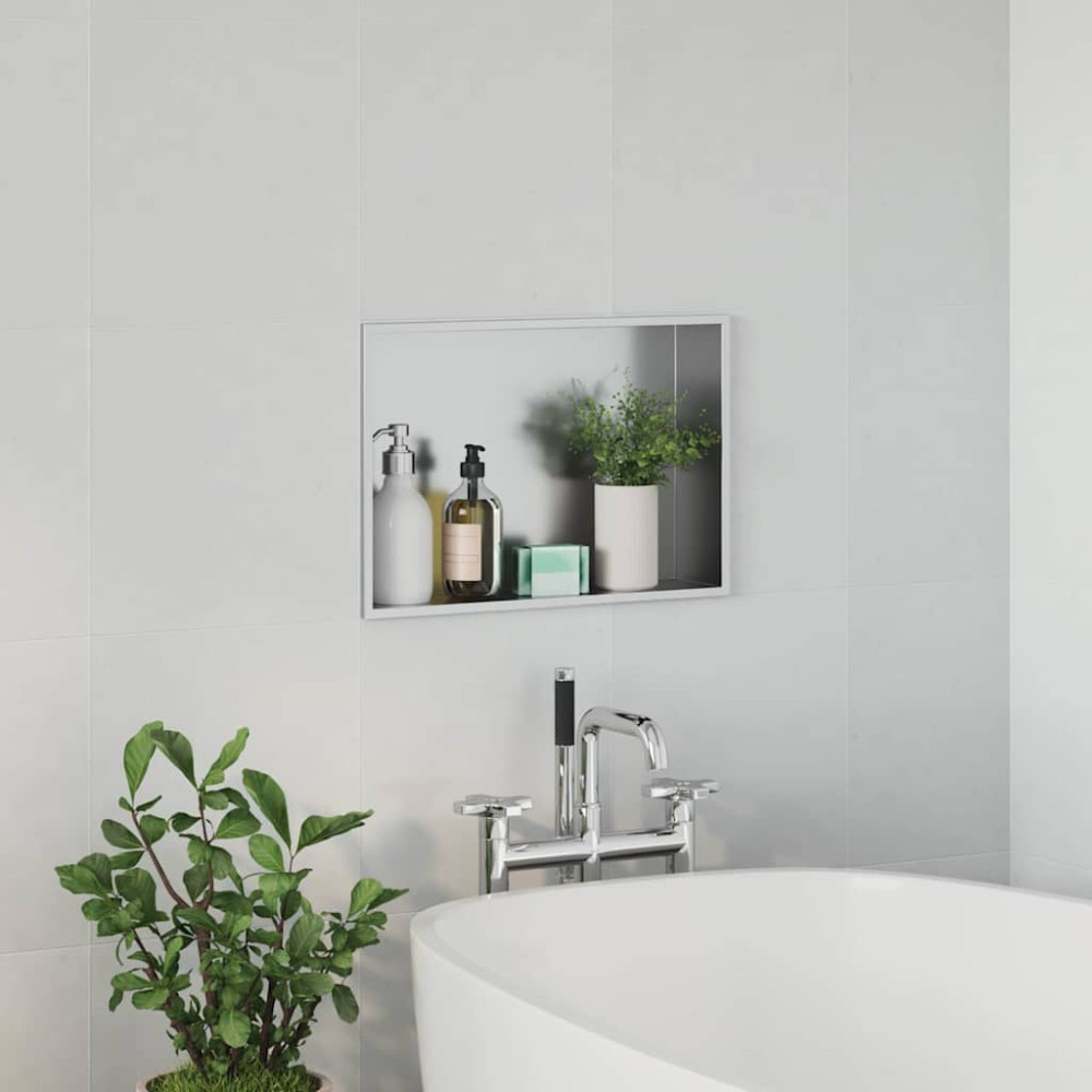 Produktbild för Dusch Nisch Silver 45 x 30 x 9,5 cm Rostfritt stål