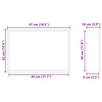 Produktbild för Dusch Nisch Silver 45 x 30 x 9,5 cm Rostfritt stål
