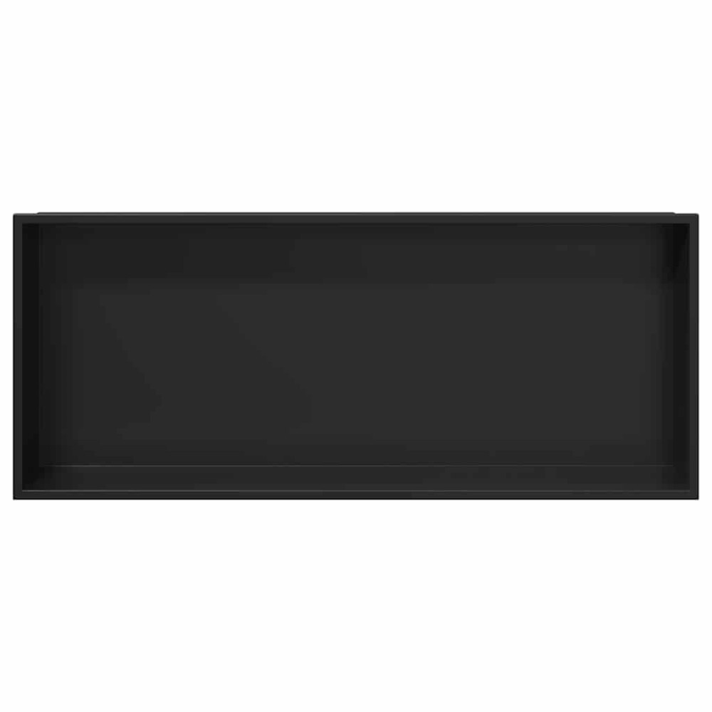 Produktbild för Dusch Nisch Svart 75 x 30 x 9,5 cm Rostfritt stål