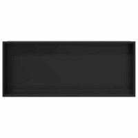 Produktbild för Dusch Nisch Svart 75 x 30 x 9,5 cm Rostfritt stål