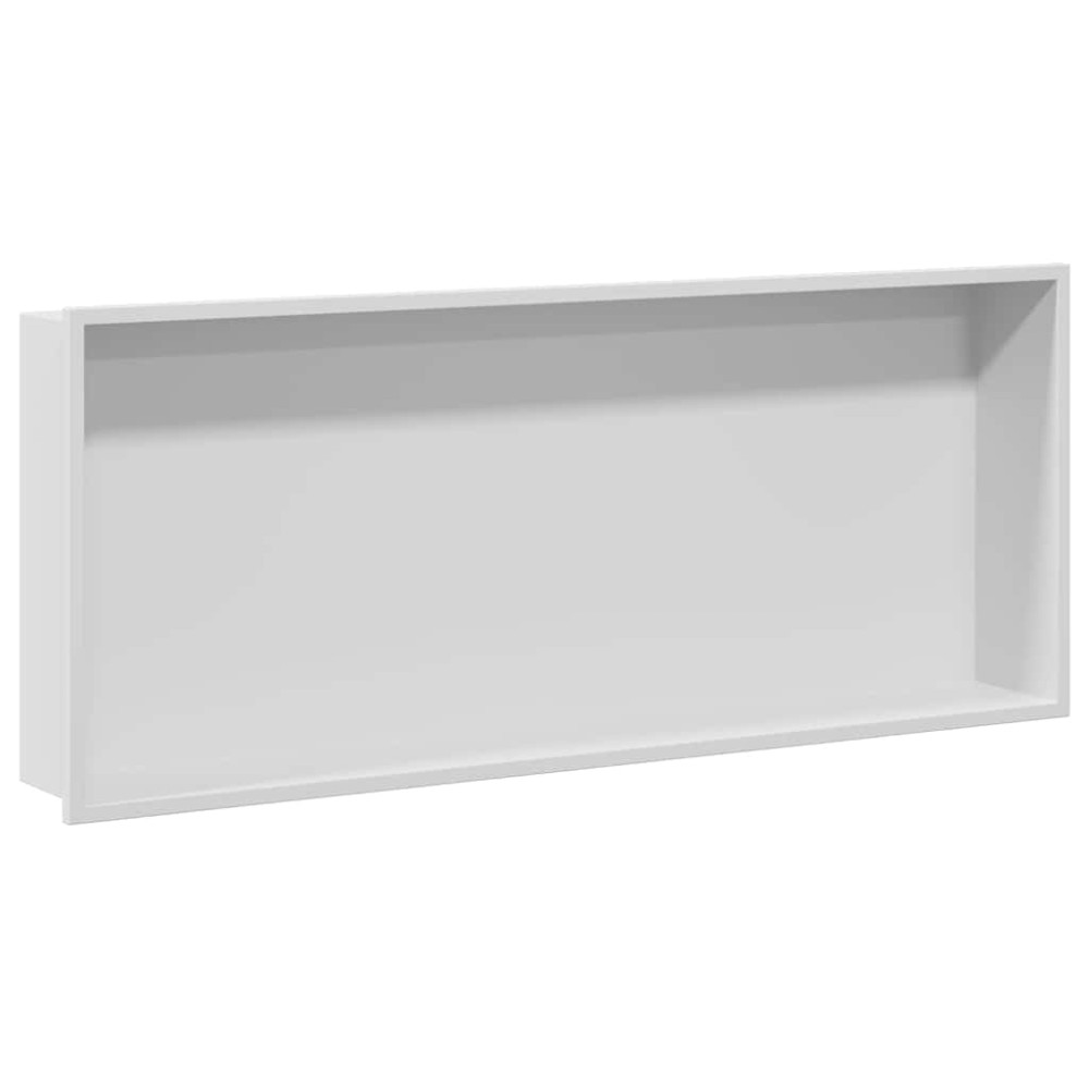 Produktbild för Dusch Nisch Vit 75 x 30 x 9,5 cm Rostfritt stål