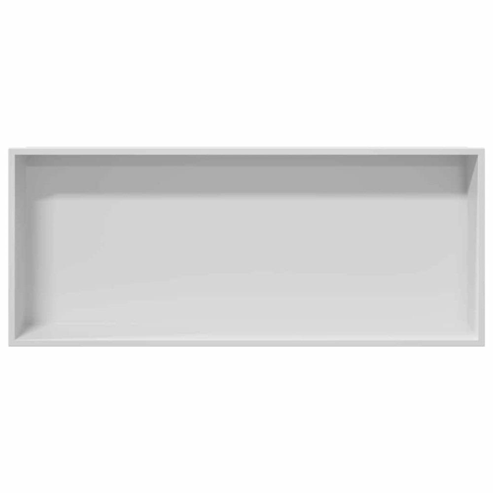 Produktbild för Dusch Nisch Vit 75 x 30 x 9,5 cm Rostfritt stål