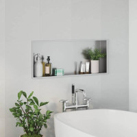 Produktbild för Dusch Nisch Silver 75 x 30 x 9,5 cm Rostfritt stål