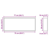Produktbild för Dusch Nisch Silver 75 x 30 x 9,5 cm Rostfritt stål