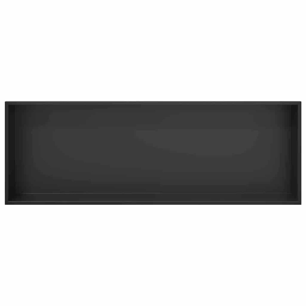 Produktbild för Dusch Nisch Svart 90 x 30 x 9,5 cm Rostfritt stål