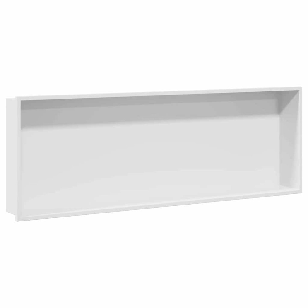 Produktbild för Dusch Nisch Vit 90 x 30 x 9,5 cm Rostfritt stål