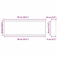 Produktbild för Dusch Nisch Silver 90 x 30 x 9,5 cm Rostfritt stål