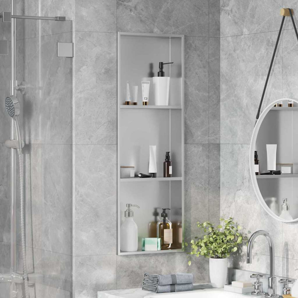 Produktbild för Dusch Nisch Silver 90 x 30 x 9,5 cm Rostfritt stål