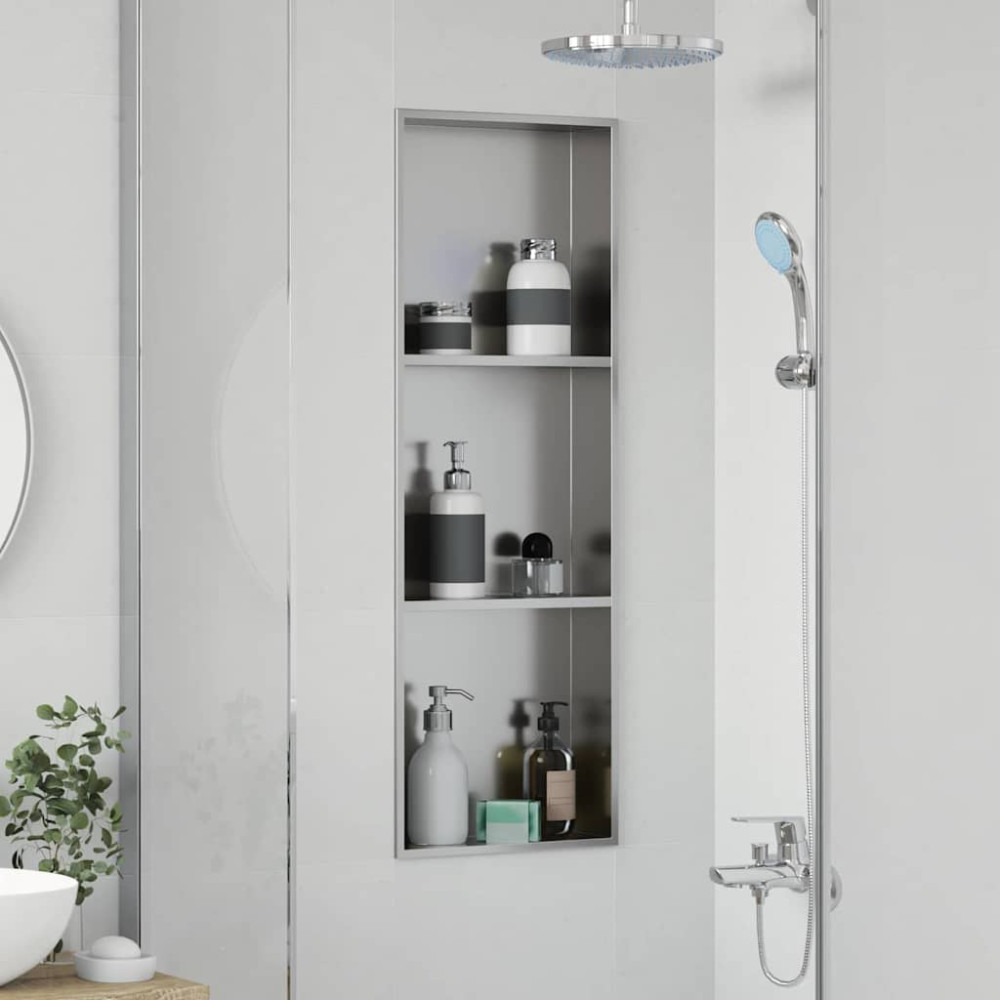 Produktbild för Dusch Nisch Silver 90 x 30 x 9,5 cm Rostfritt stål
