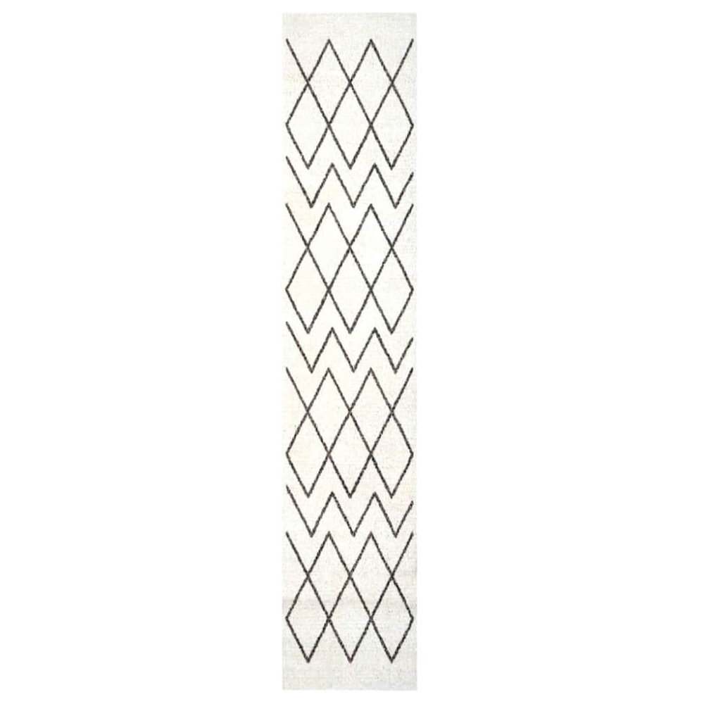 Produktbild för Köksmatta Vit 300 x 60 cm Sammet
