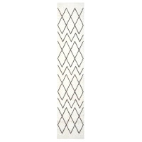 Produktbild för Köksmatta Vit 300 x 60 cm Sammet