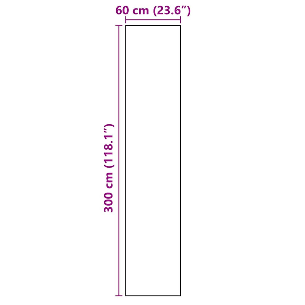 Produktbild för Köksmatta Vit 300 x 60 cm Sammet