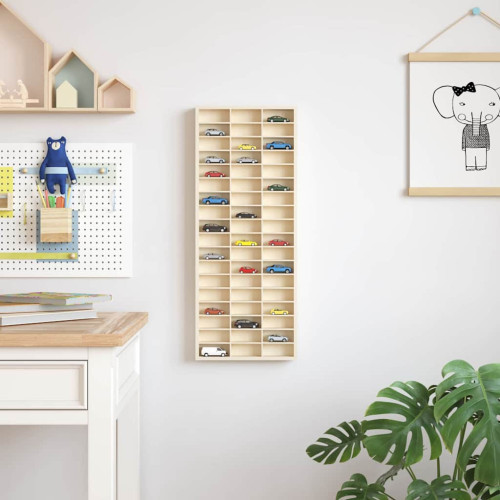 vidaXL Väggdisplay med hylla Beige 30 x 4,5 x 75 cm Konstruerat trä