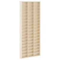 Produktbild för Väggdisplay med hylla Beige 30 x 4,5 x 75 cm Konstruerat trä