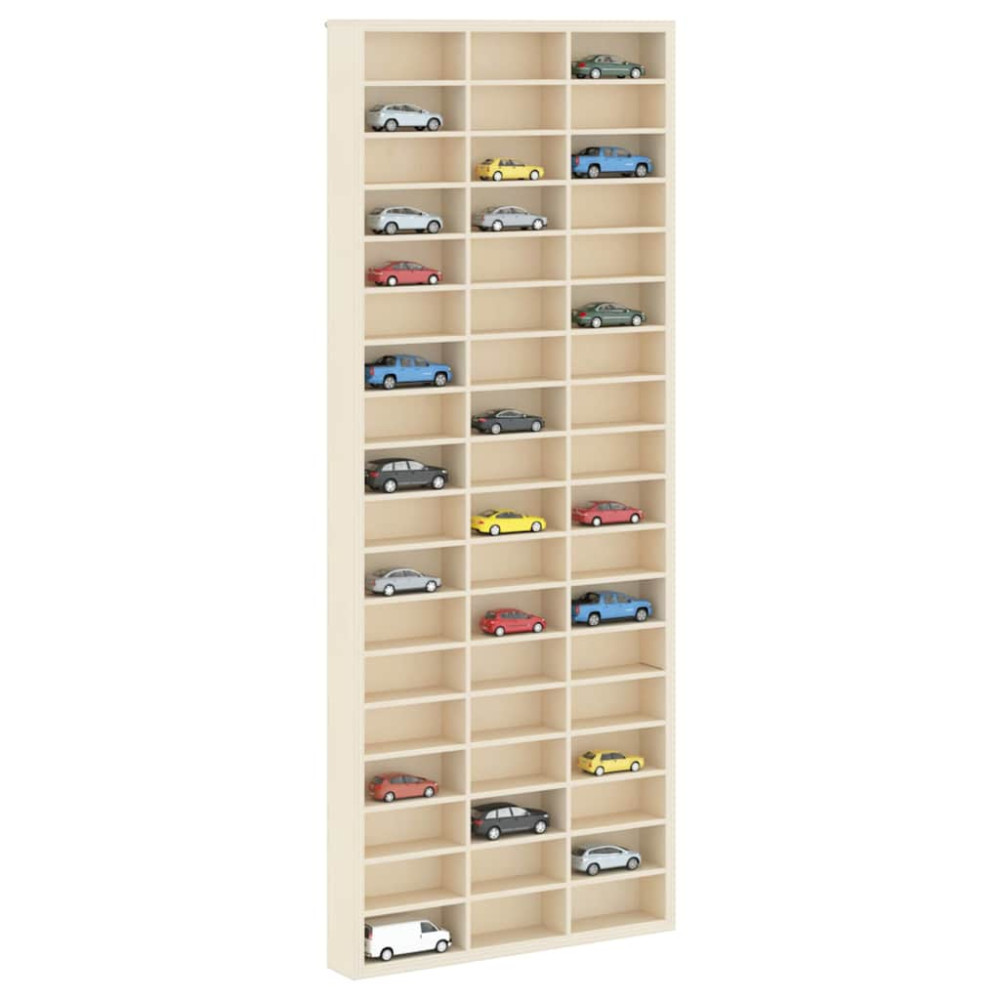 Produktbild för Väggdisplay med hylla Beige 30 x 4,5 x 75 cm Konstruerat trä