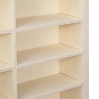 Produktbild för Väggdisplay med hylla Beige 30 x 4,5 x 75 cm Konstruerat trä