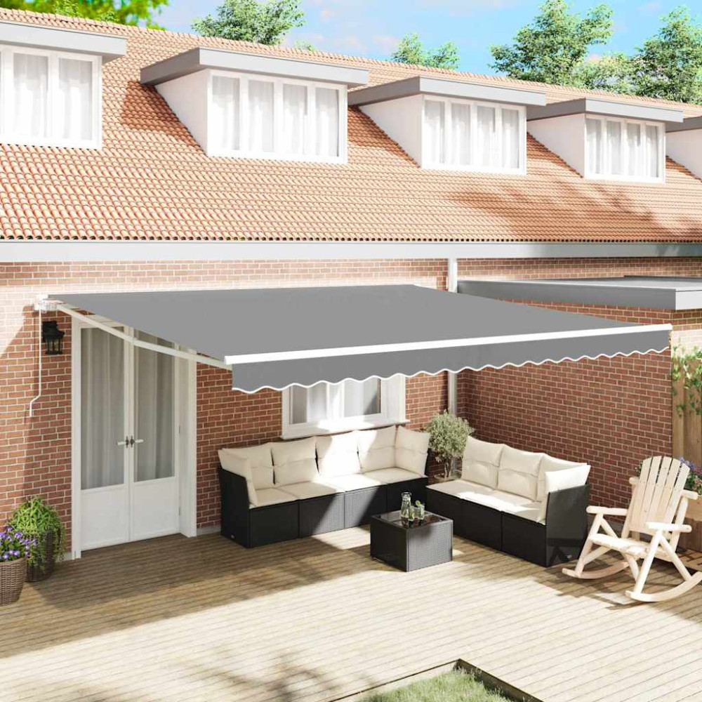 Produktbild för Markisram Vit 450 × 350 cm Aluminium