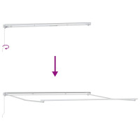 Produktbild för Markisram Vit 500 × 350 cm Aluminium