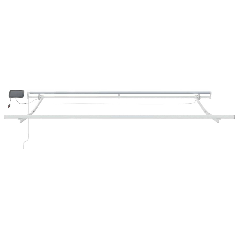 Produktbild för Markisram med LED -remsljus Vit 300 x 250 cm Aluminium