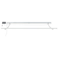 Produktbild för Markisram med LED -remsljus Vit 300 x 250 cm Aluminium