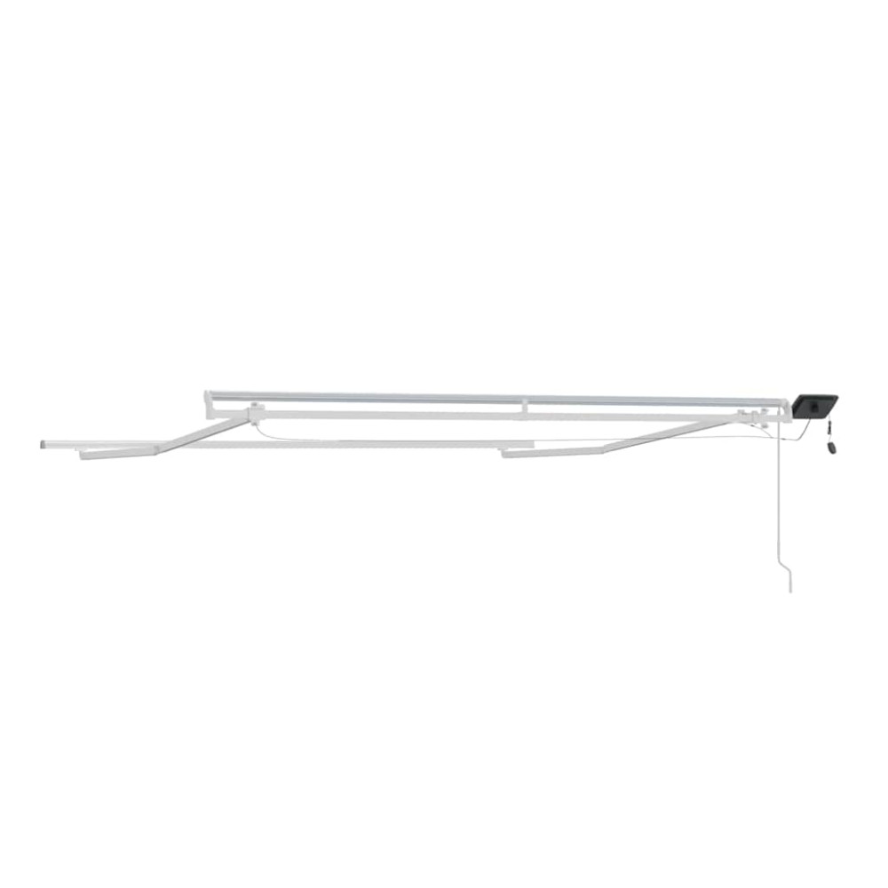 Produktbild för Markisram med LED -remsljus Vit 300 x 250 cm Aluminium