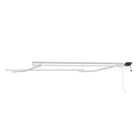 Produktbild för Markisram med LED -remsljus Vit 300 x 250 cm Aluminium