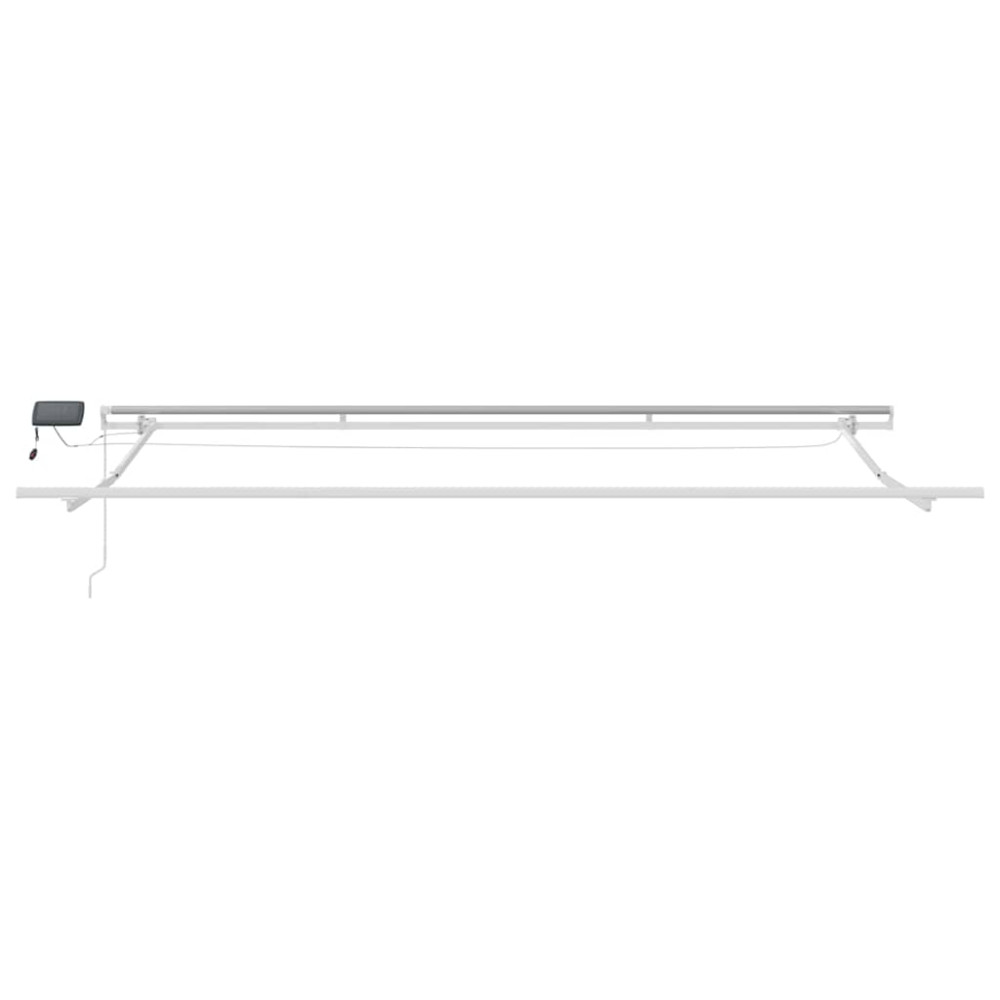 Produktbild för Markisram med LED -remsljus Vit 450 × 300 cm Aluminium