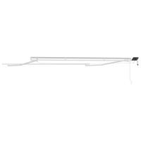 Produktbild för Markisram med LED -remsljus Vit 450 × 300 cm Aluminium