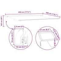 Produktbild för Markisram med LED -remsljus Vit 450 × 300 cm Aluminium