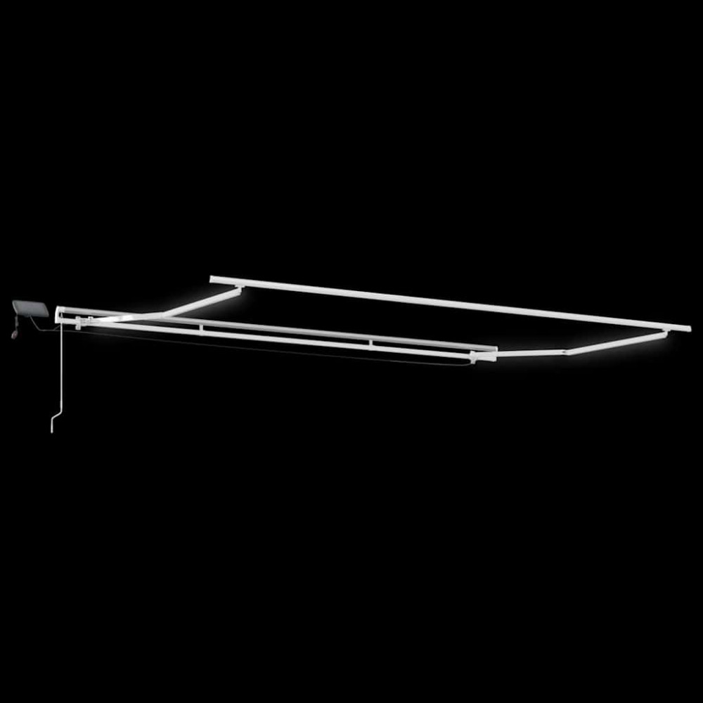 Produktbild för Markisram med LED -remsljus Vit 500 × 300 cm Aluminium