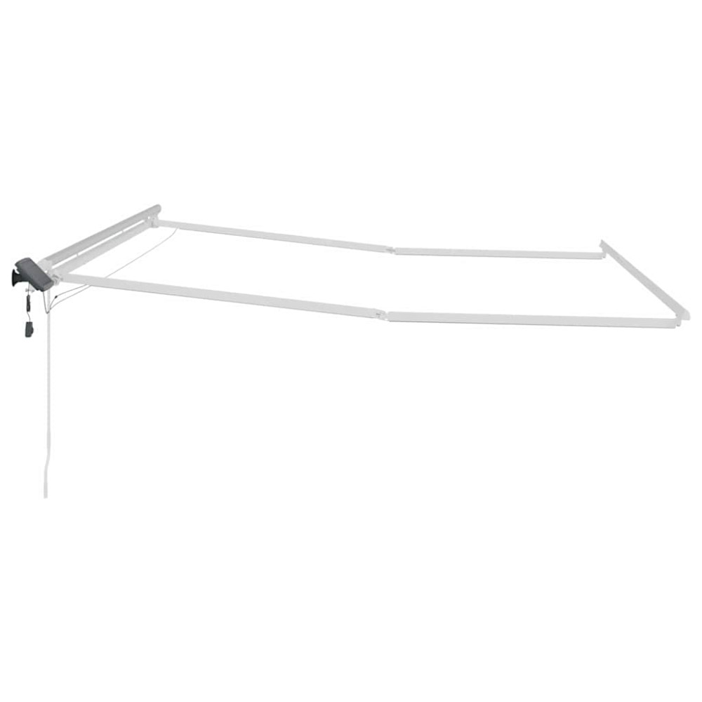 Produktbild för Markisram med LED -remsljus Vit 500 × 300 cm Aluminium