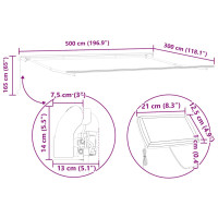 Produktbild för Markisram med LED -remsljus Vit 500 × 300 cm Aluminium