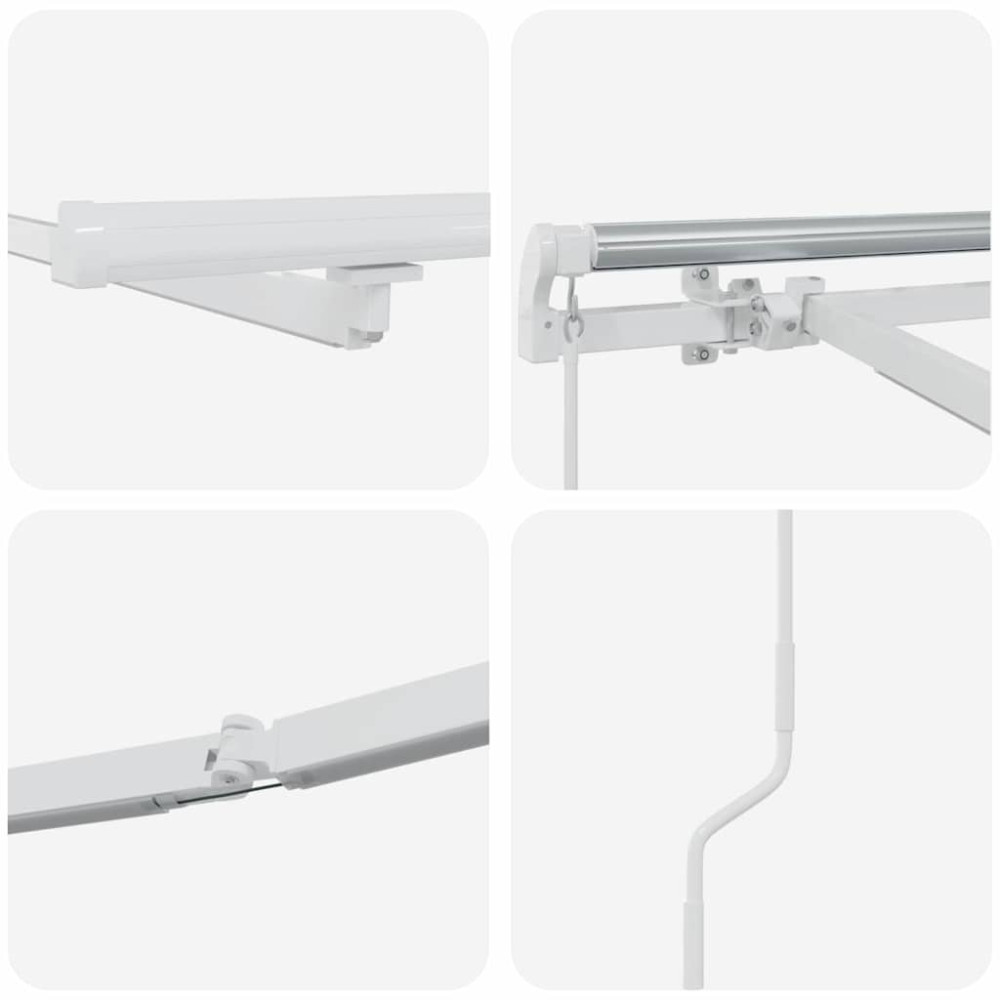 Produktbild för Markisram med LED -remsljus Vit 600 × 300 cm Aluminium