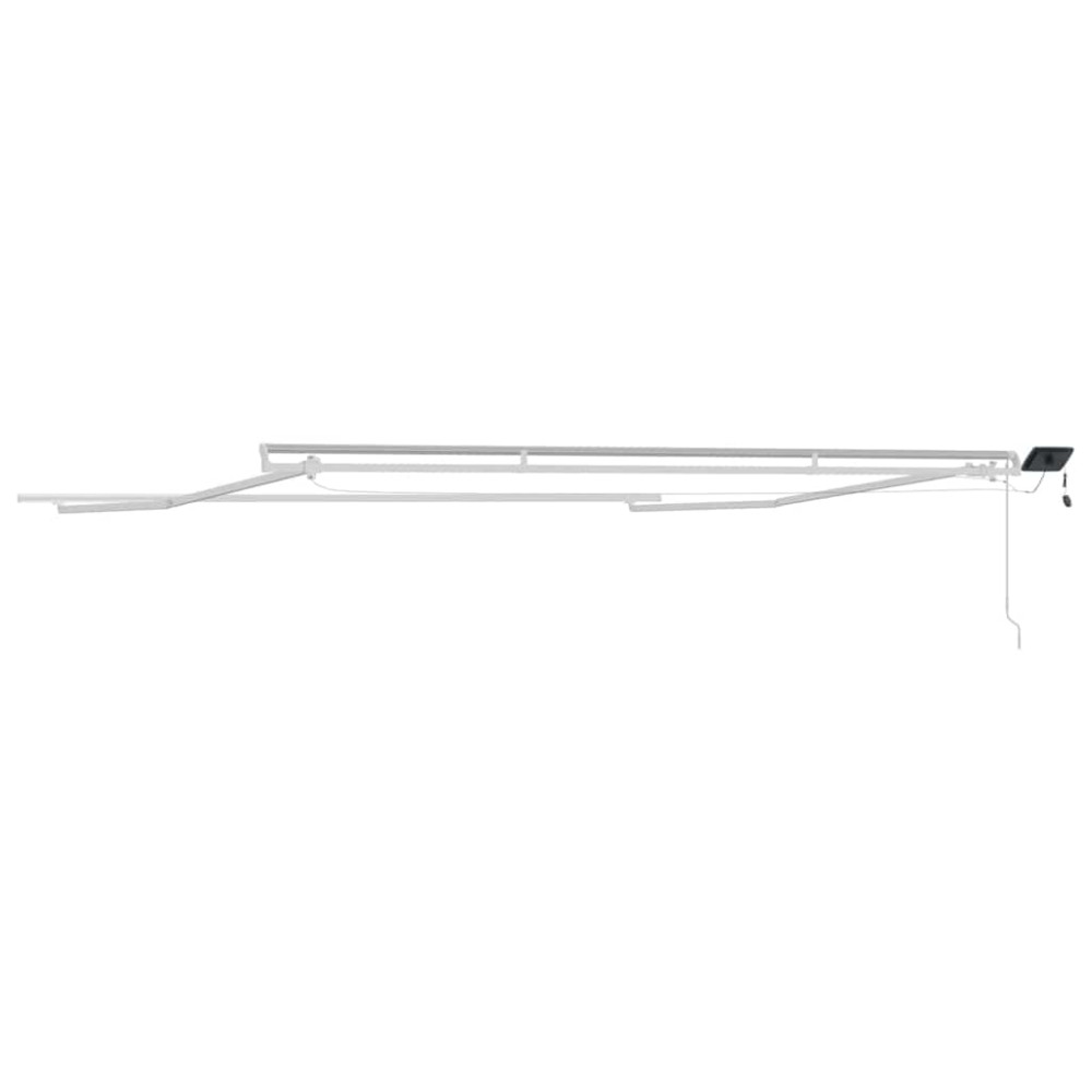 Produktbild för Markisram med LED -remsljus Vit 450 × 350 cm Aluminium