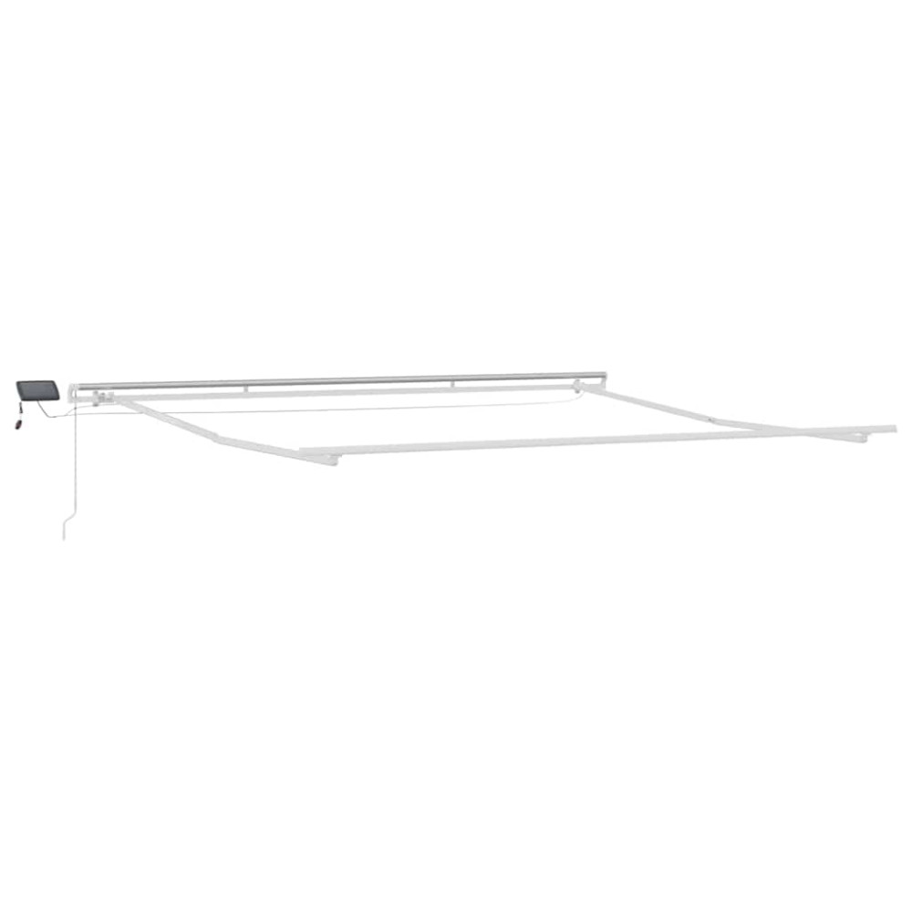Produktbild för Markisram med LED -remsljus Vit 500 × 350 cm Aluminium