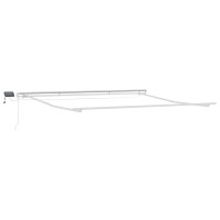 Produktbild för Markisram med LED -remsljus Vit 500 × 350 cm Aluminium