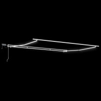 Produktbild för Markisram med LED -remsljus Vit 500 × 350 cm Aluminium