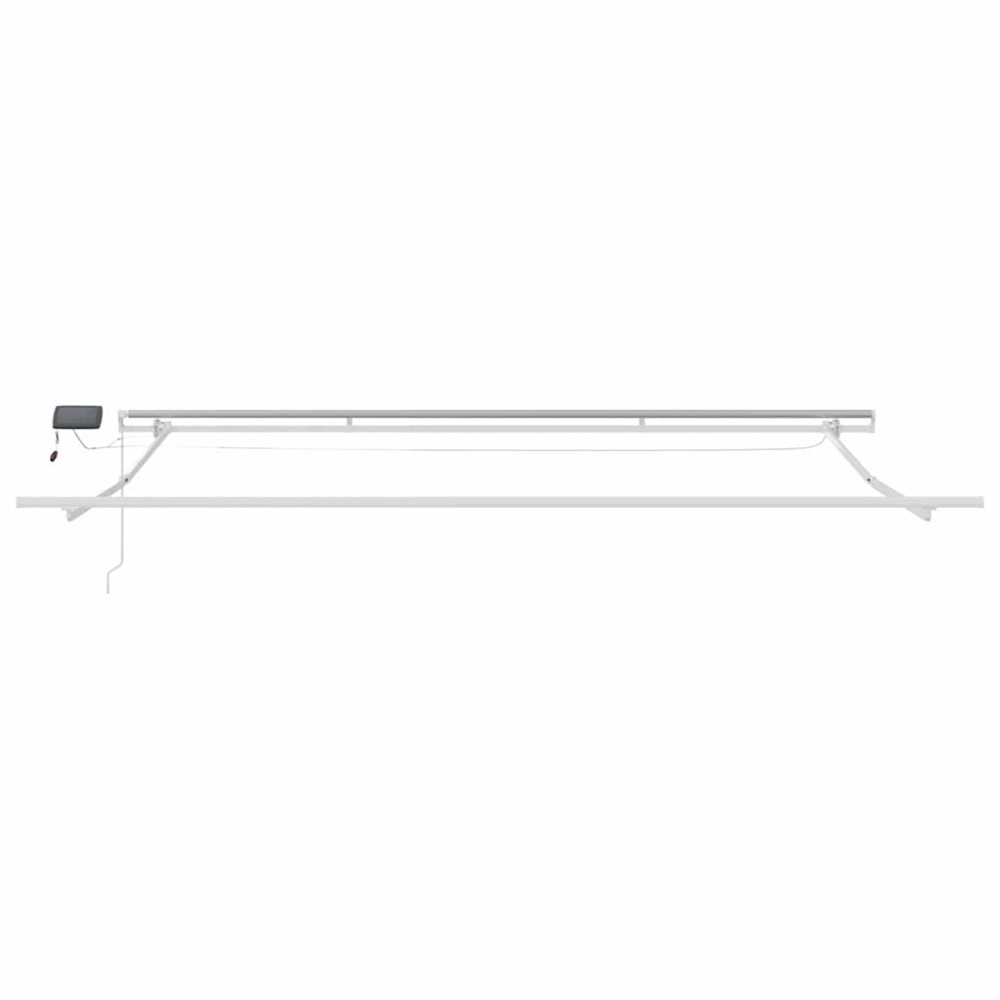 Produktbild för Markisram med LED -remsljus Vit 500 × 350 cm Aluminium