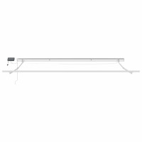 Produktbild för Markisram med LED -remsljus Vit 500 × 350 cm Aluminium