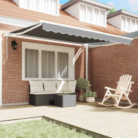 Produktbild för Utdragbar markisram Vit 350 x 250 cm Aluminium