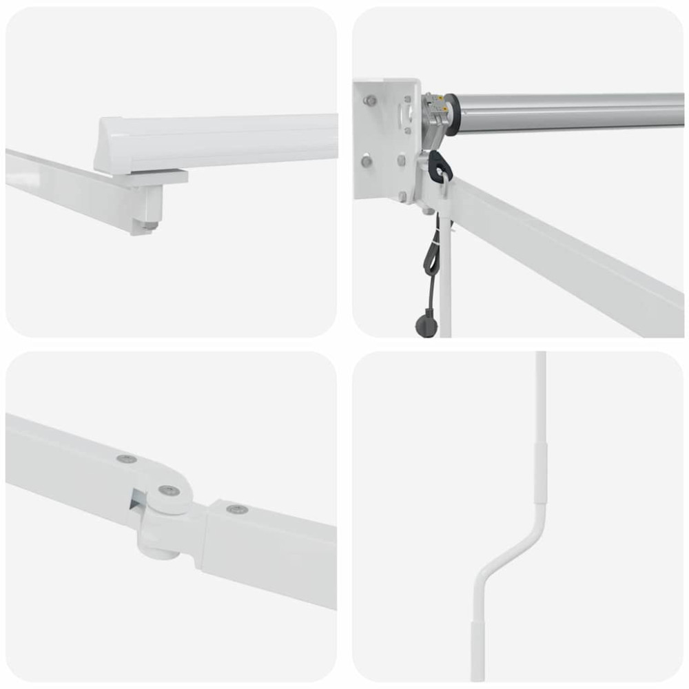 Produktbild för Utdragbar markisram Vit 350 x 250 cm Aluminium
