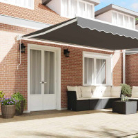 Produktbild för Utdragbar markisram Vit 500 × 300 cm Aluminium